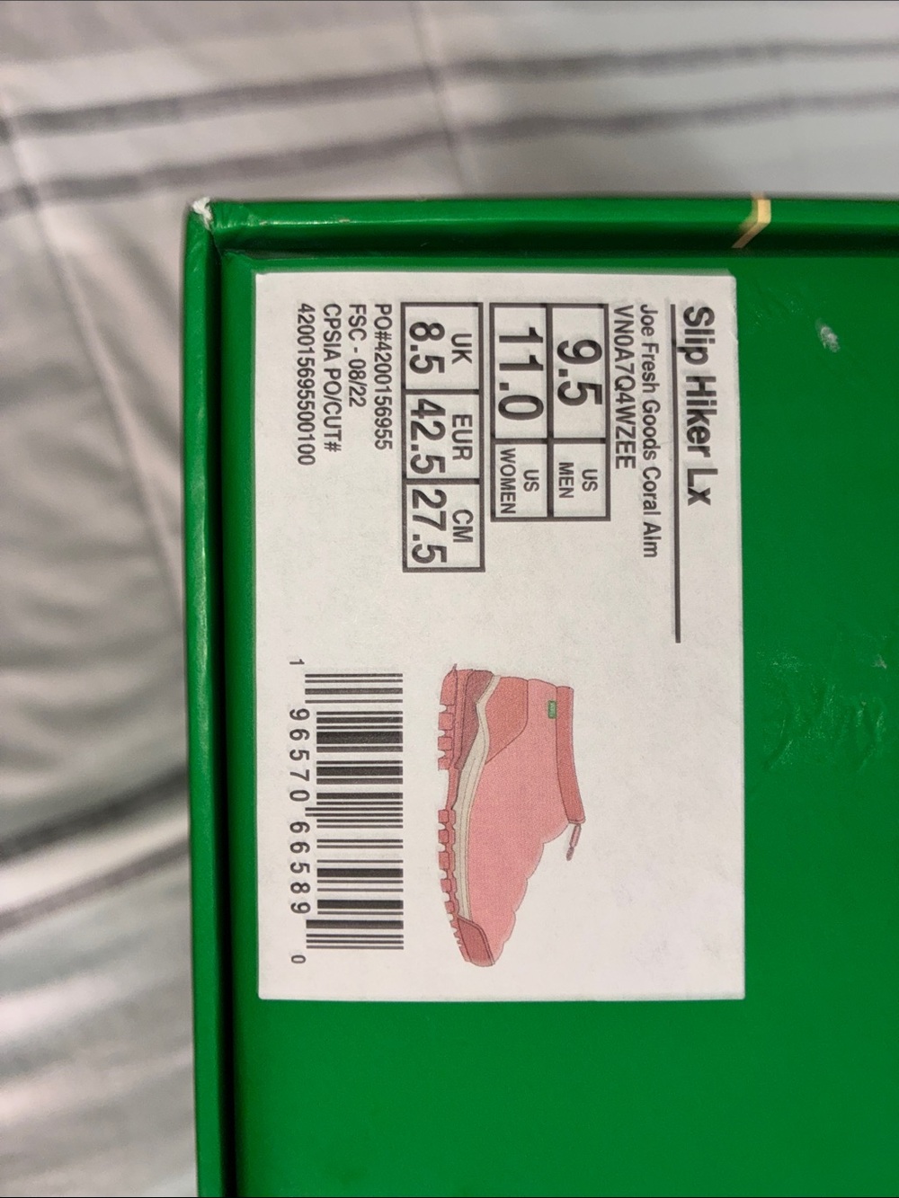 Vans Pink and Green Chocolate Valley Resort Sneakers - Picture 9 of 9
